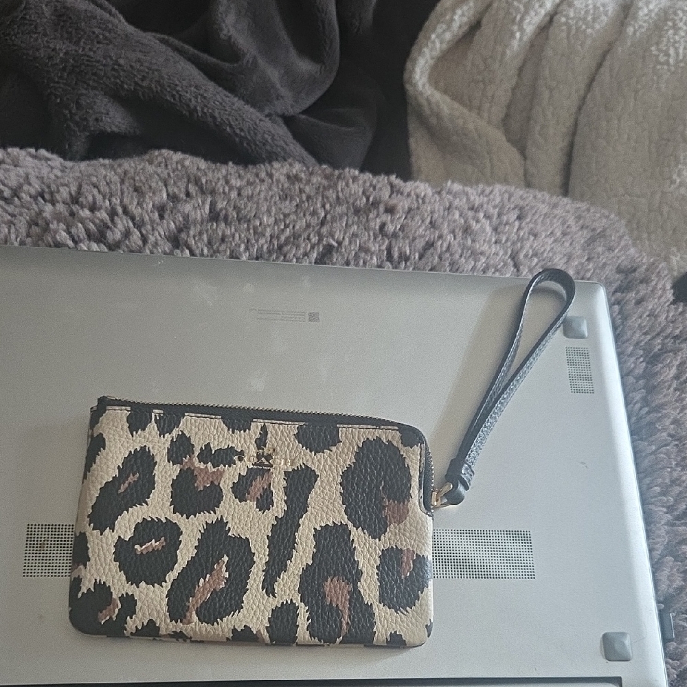 Leopard Chanel  Print Wristlet